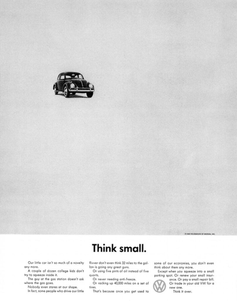 Copywriting example from VW