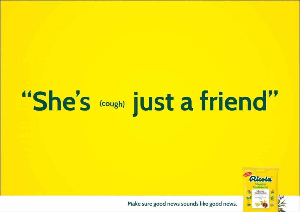 Copywriting example from Ricola